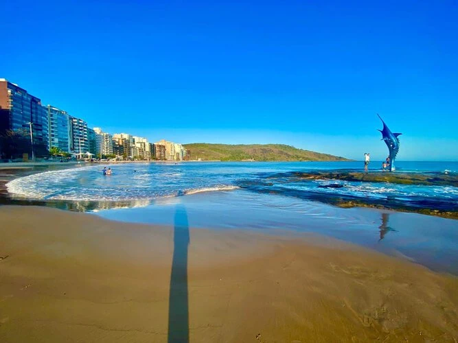 Vista aérea da Praia do Morro em Guarapari