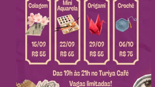 Oficina de 🌸 Colagem no Turiya Café