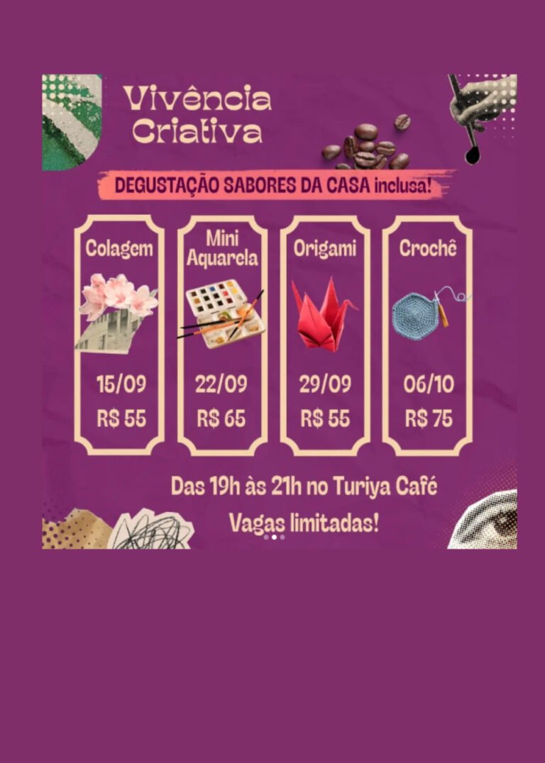 Oficina de 🧶 Crochê no Turiya Café