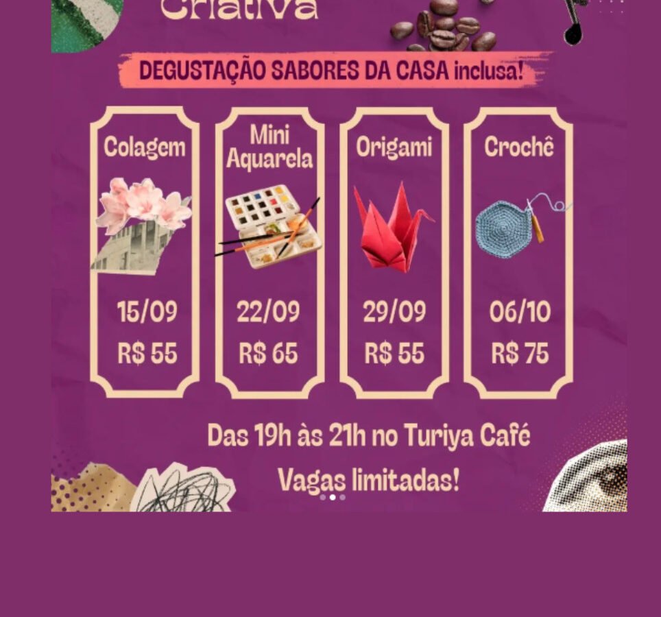 Oficina de 🧶 Crochê no Turiya Café